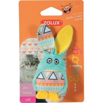 Zolux Toy Kali Bunny With Catnip Turquoise